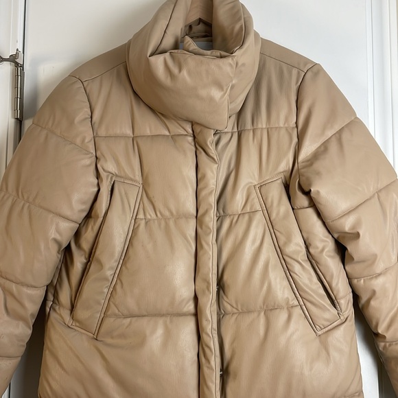 NVLT Faux Leather Puffer Coat - Picture 3 of 11